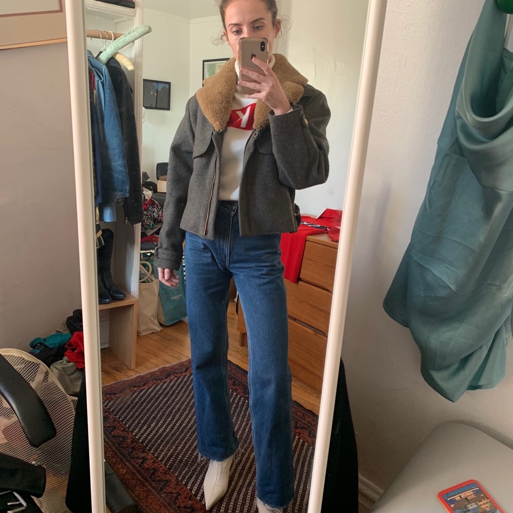 Rare 80s Banana Republic Wool Sherpa Bomber